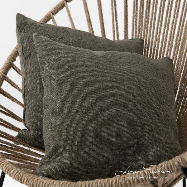 MOSSA Housse de coussin kaki vert