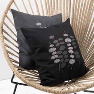 ULA Housse de coussin noire