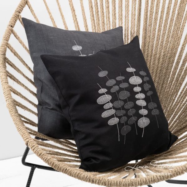 ULA Housse de coussin noire