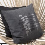 ULA Housse de coussin gris foncé