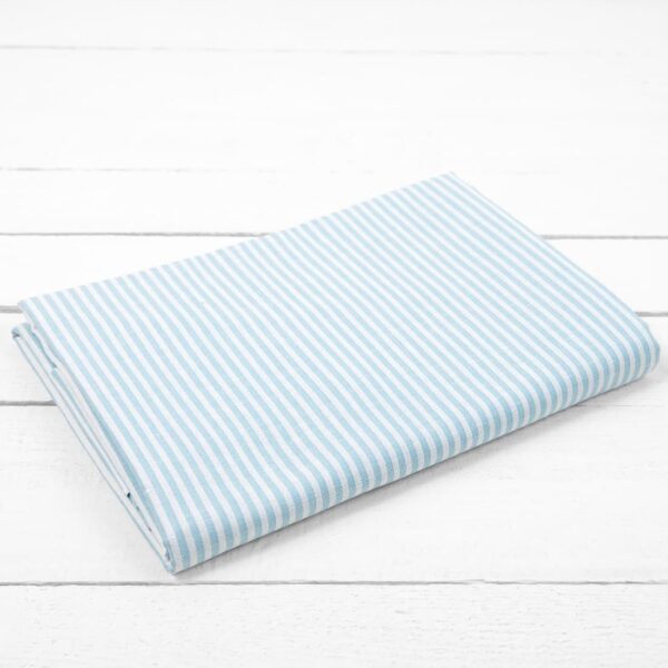OLDA Drap plat rayures turquoise