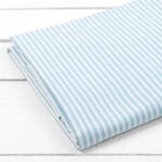 OLDA Drap plat rayures turquoise