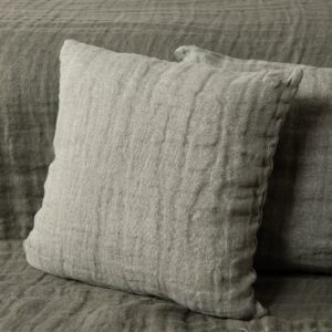 FONDA Housse de coussin grise