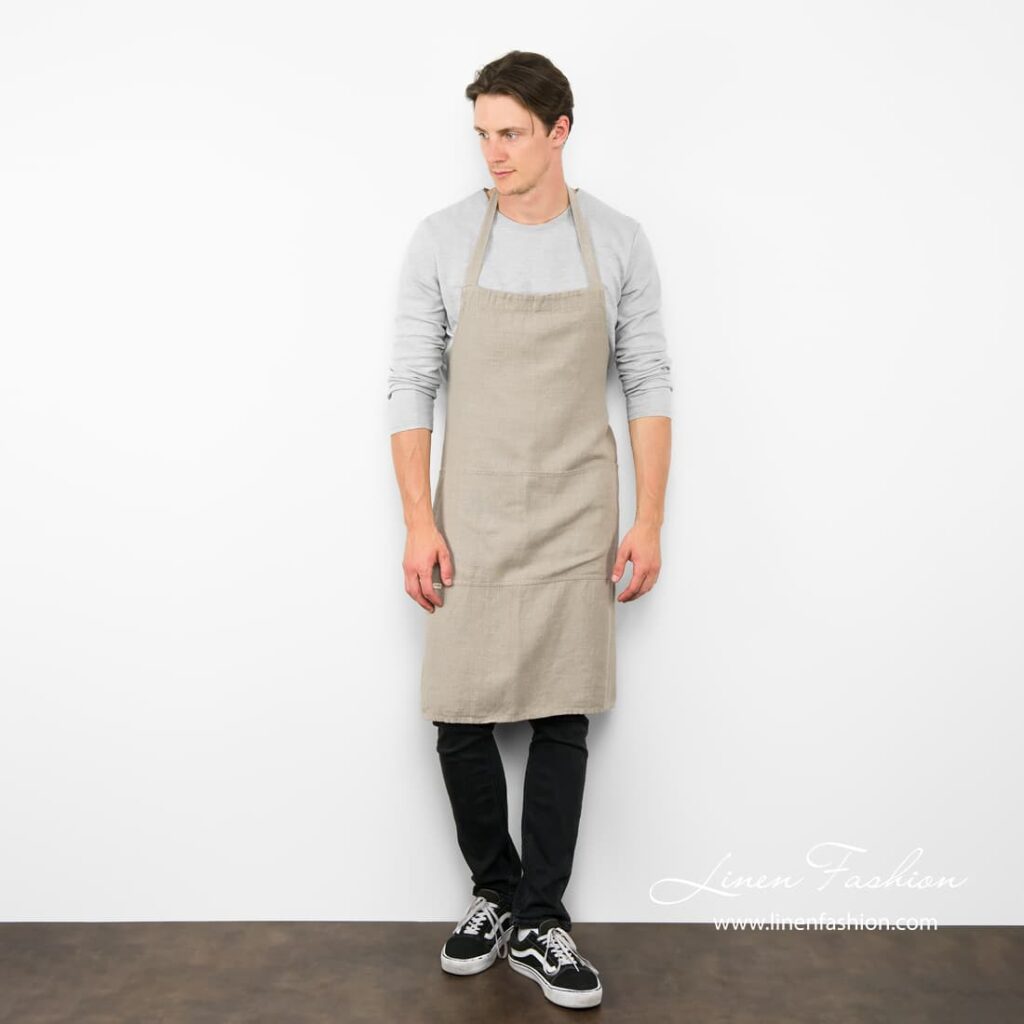 BALI Tablier naturel 2 BALI apron in grey.