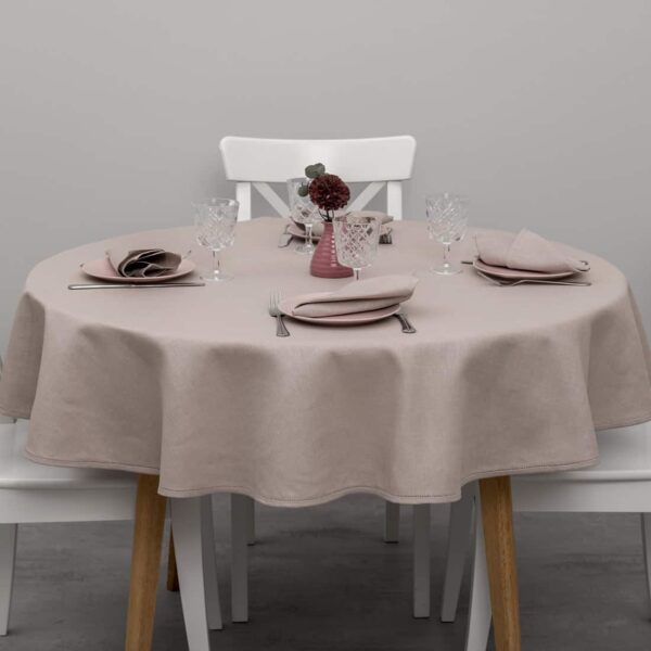 KOMA Nappe ronde/ovale beige rosé