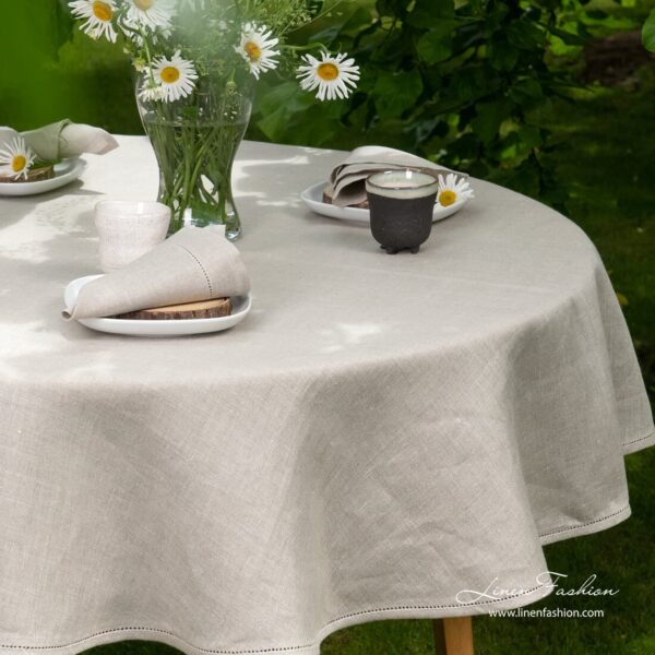 AIRA Nappe ronde/ovale lin naturel – Image 2