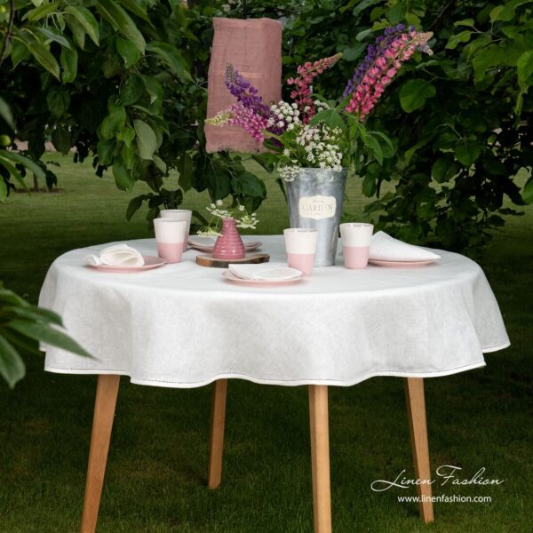 AIRA Nappe ronde/ovale blanche