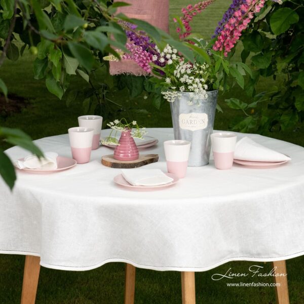 AIRA Nappe ronde/ovale blanche – Image 2