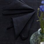 ISLA Serviette de table noir bleu