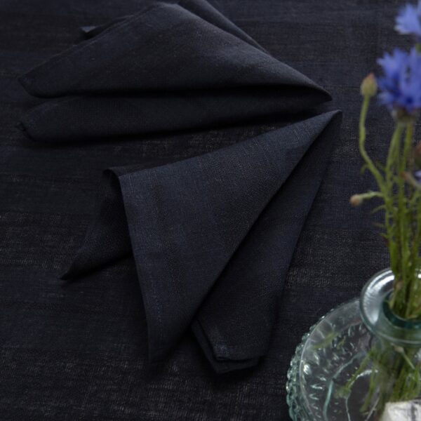Black-blue linen cotton napkin