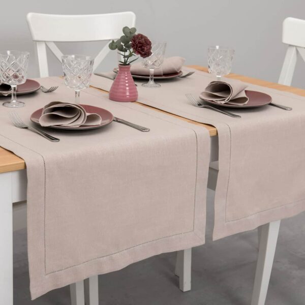 KOMA Chemin de table beige rosé