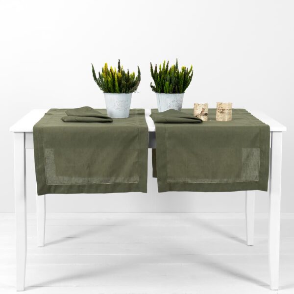 LUNA Chemin de table olive – Image 2