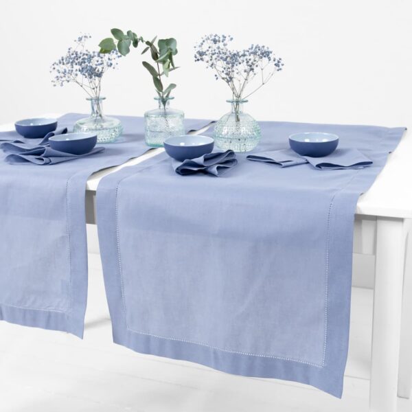 LUNA Chemin de table bleu