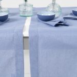 LUNA Chemin de table bleu