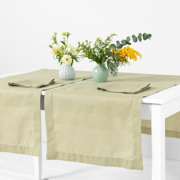 LUNA Chemin de table vert clair