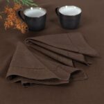 LUNA Serviette de table brun