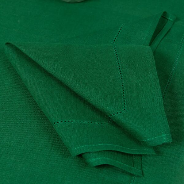 Linen cotton emerald green napkin main