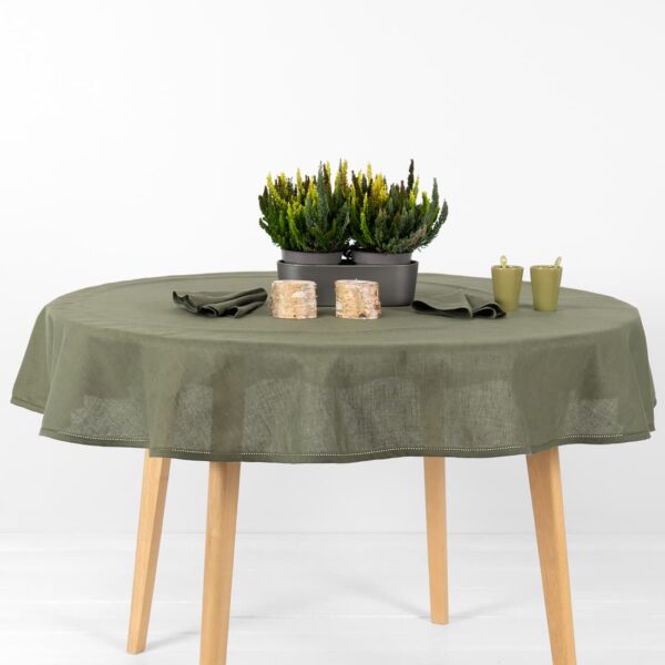 LUNA Nappe ronde/ovale olivier