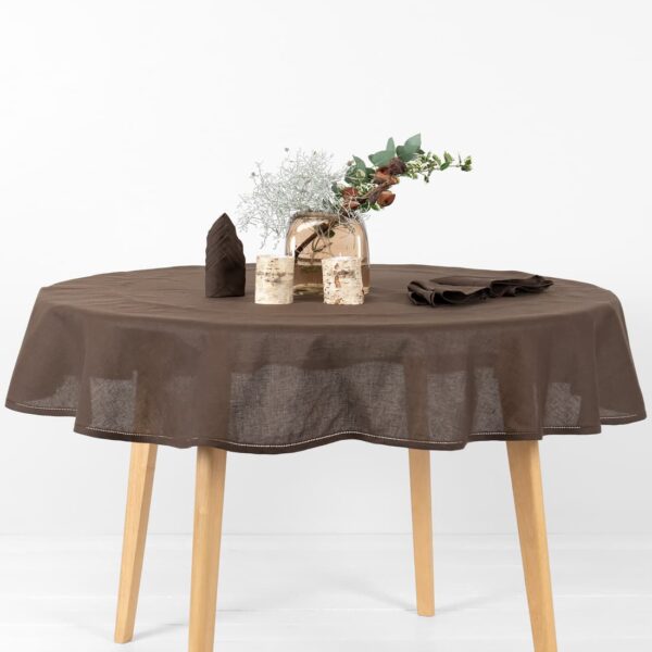 LUNA Nappe ronde/ovale marron