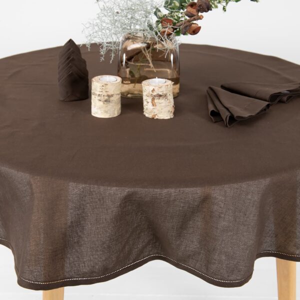 LUNA Nappe ronde/ovale marron – Image 3