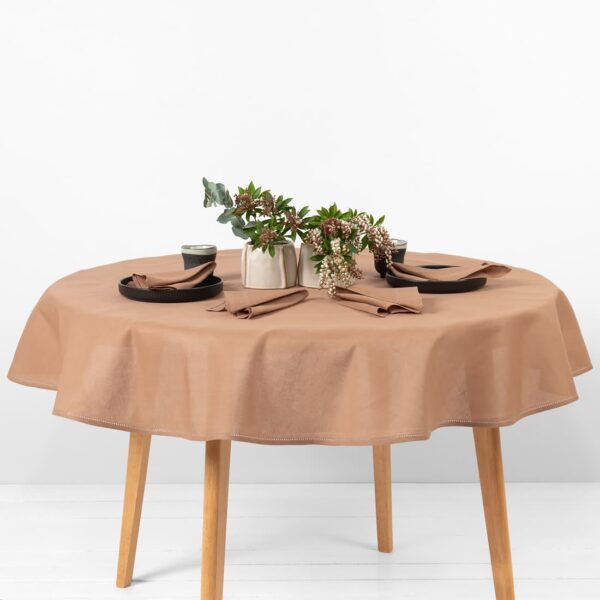 LUNA Nappe ronde/ovale marron clair
