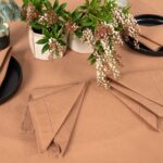 LUNA Nappe ronde/ovale marron clair