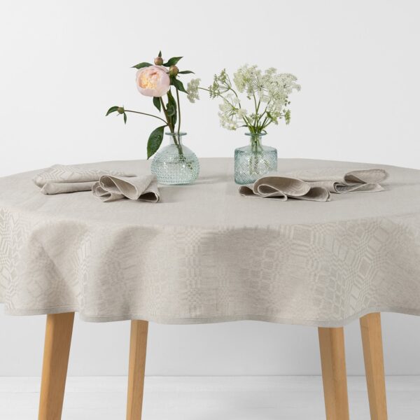 CAMPO Nappe ronde/ovale beige – Image 2