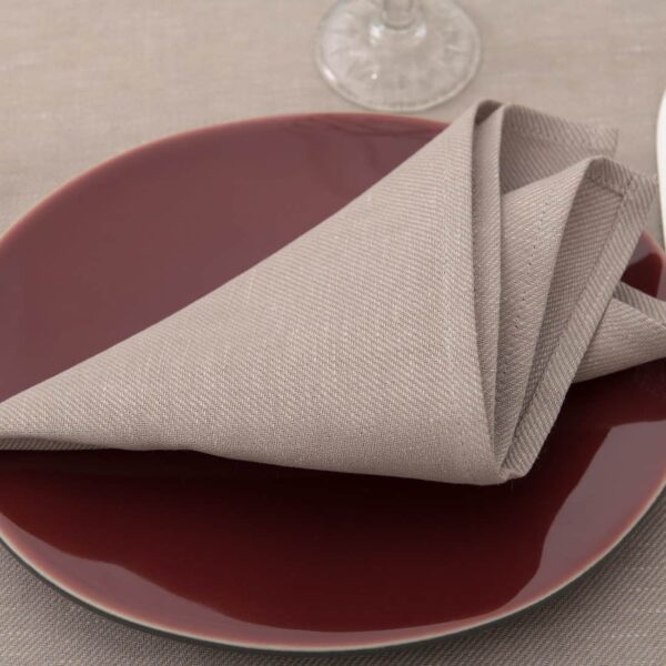 KOMA Serviette de table beige rosé