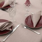 KOMA Serviette de table beige rosé