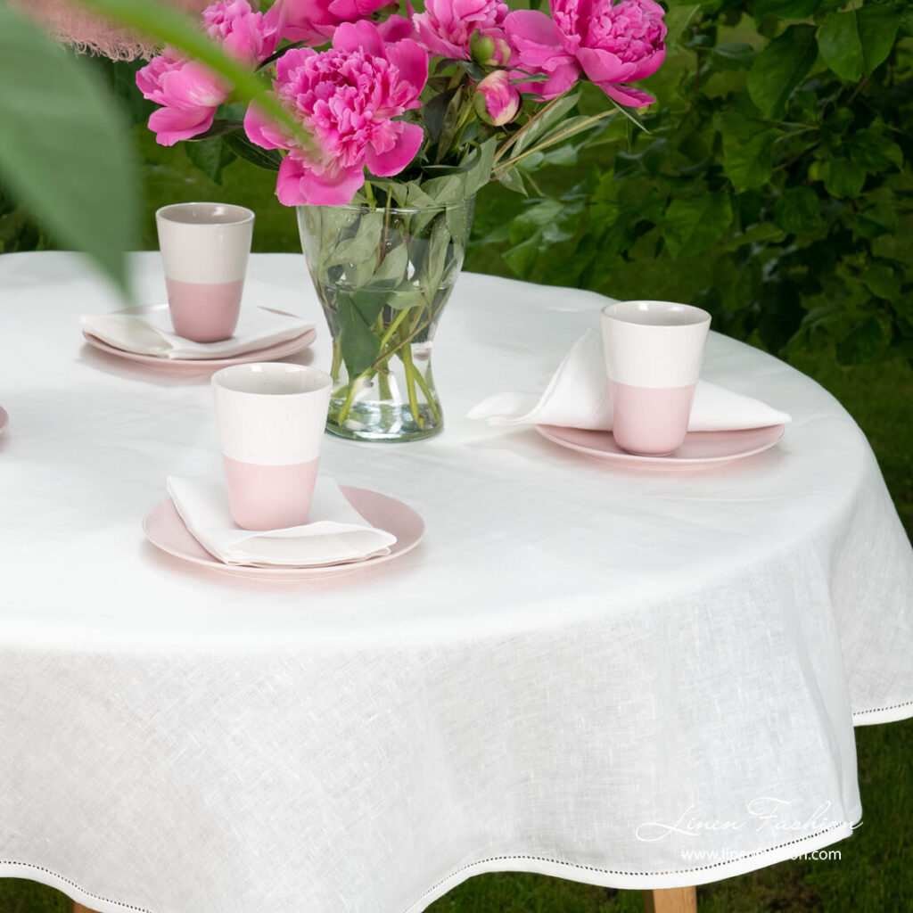 LUNA Nappe ronde/ovale blanche 2 LUNA Nappe ronde/ovale blanche – Image 2