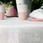 LUNA Nappe ronde/ovale blanche