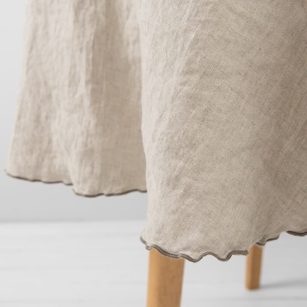 ARVO Nappe ronde lin naturel 2 ARVO Nappe ronde lin naturel – Image 2