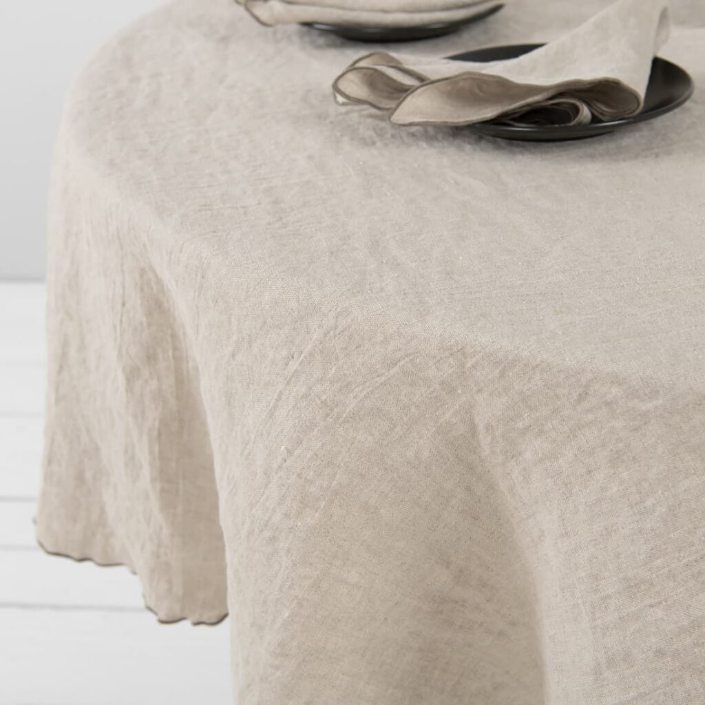 ARVO Nappe ronde lin naturel 3 ARVO Nappe ronde lin naturel – Image 3