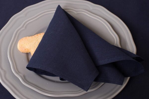 METIS Serviette de table bleu foncé