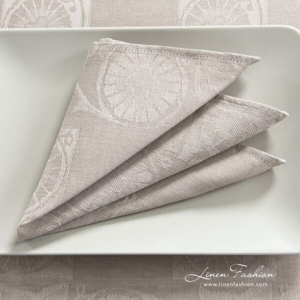 BOTANIC brownish linen napkin
