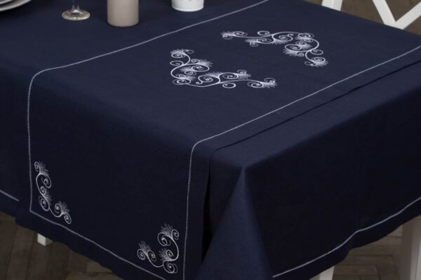 FRIO Chemin de table bleu foncé