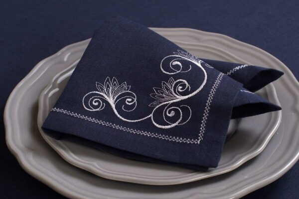 FRIO Serviette de table bleu foncé