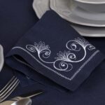 FRIO Serviette de table bleu foncé