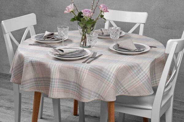 DELTA Nappe ronde/ovale gris clair