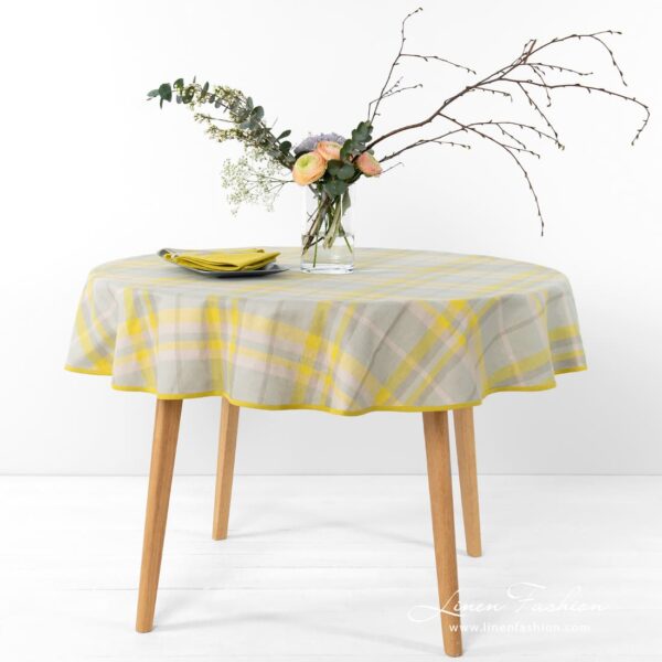 LOZANA Nappe ronde/ovale gris jaune