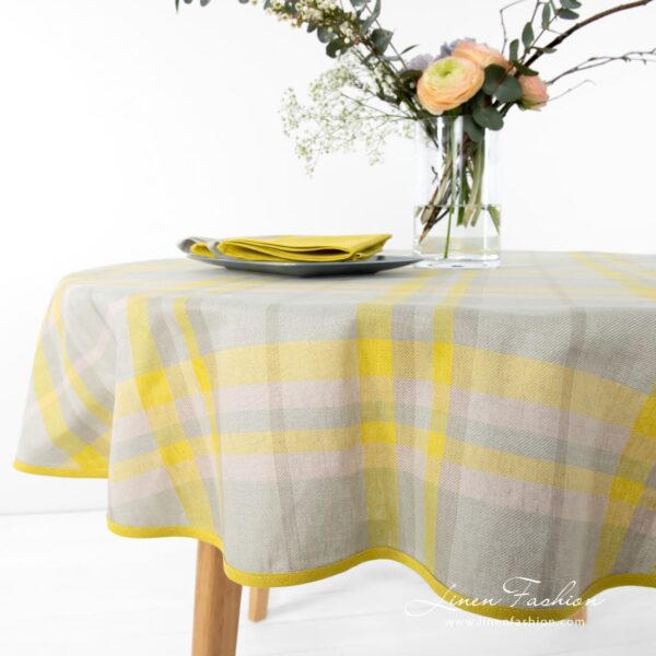 LOZANA Nappe ronde/ovale gris jaune – Image 2