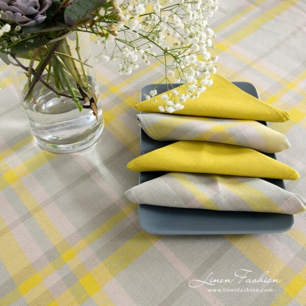 LOZANA Nappe ronde/ovale gris jaune – Image 3