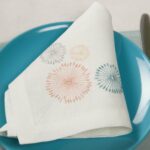 IRIS Serviette de table blanche