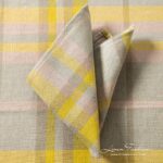 LOZANA Serviette de table gris jaune