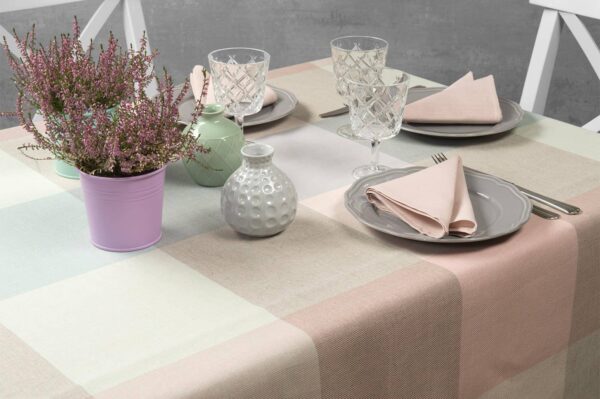 KARO Nappe gris clair