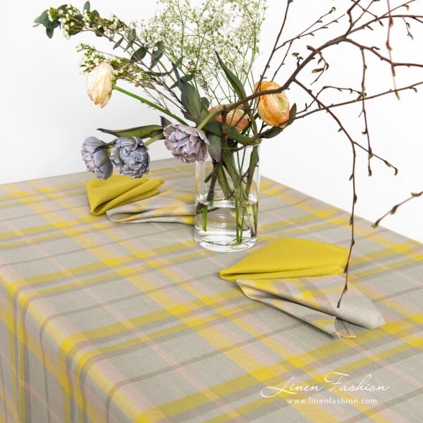 LOZANA Nappe jaune grise – Image 2