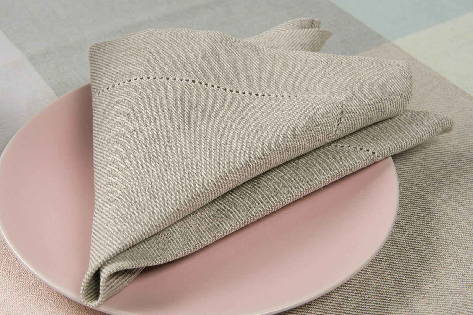 BIGA Serviette de table gris
