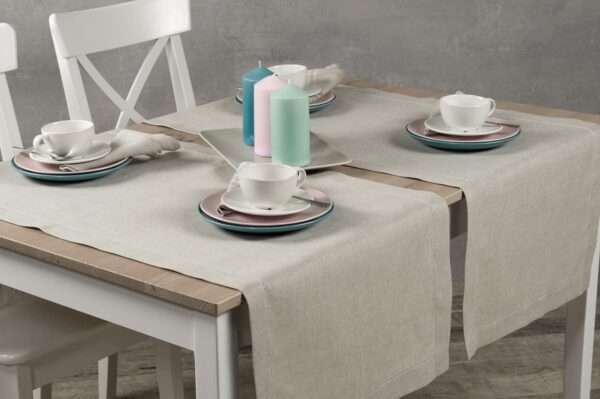 BIGA Chemin de table gris