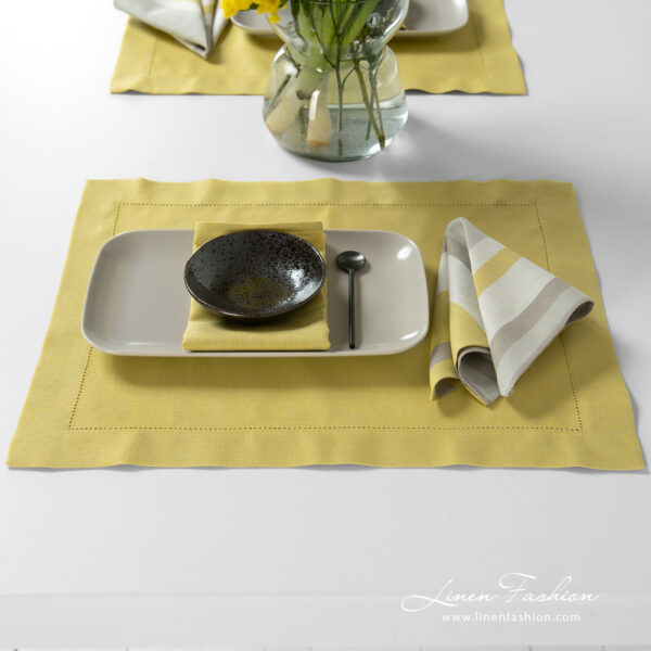 MIMOSA Set de table jaune – Image 3