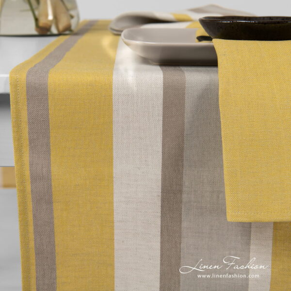 MIMOSA Chemin de table gris jaune – Image 2
